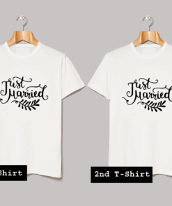 Just Married White T Shirt
