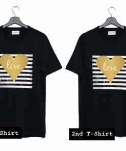 Love Stripe Art T Shirt