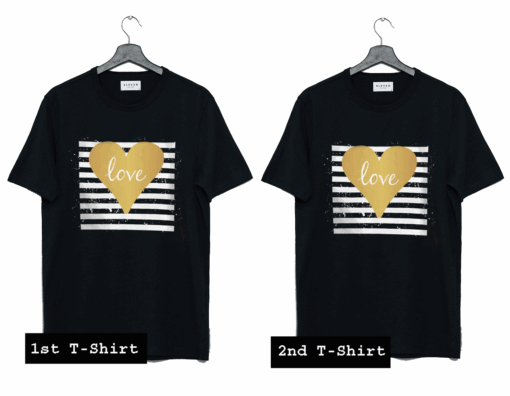 Love Stripe Art T Shirt