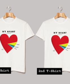 My Hearts Pie Chart T Shirt