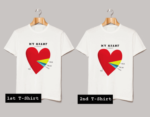 My Hearts Pie Chart T Shirt