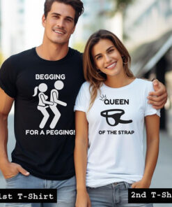 begging for pegging couple tshirt