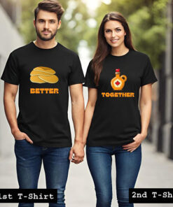 better together food couple tshirt