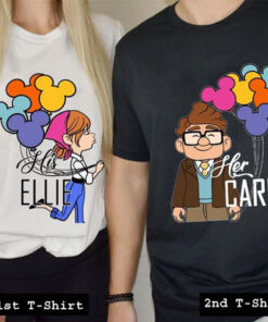 ellie carl ballon couple tshirt