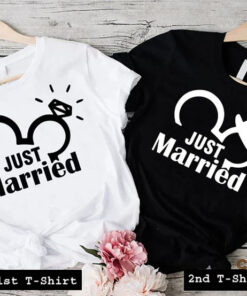 just married tshirt couple