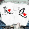 king queen love tshirt couple