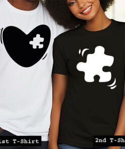 love puzzle tshirt couple