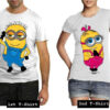 minions love tshirt couple