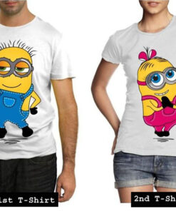 minions love tshirt couple