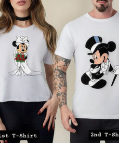 minnie micky married tshirt couple