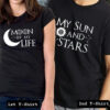 moon of life tshirt couple