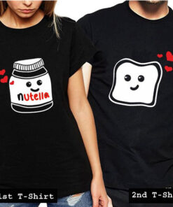 nutella bread love couple tshirt