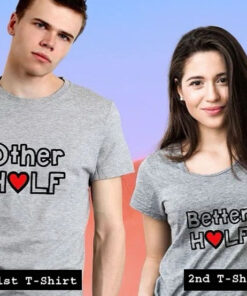 other better half tshirt couple