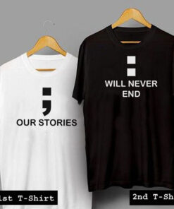 our stories tshirt couple