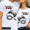 player 1 2 couple tshirt