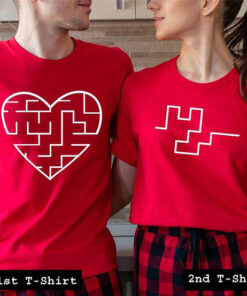 puzzle love tshirt couple