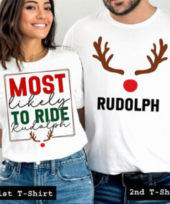 rudolph tshirt couple