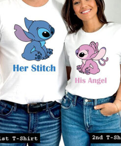 stitch love couple tshirt