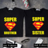 super brother sister couple tshirt