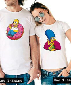 the simpsons tshirt couple