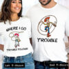 trouble buddy couple tshirt