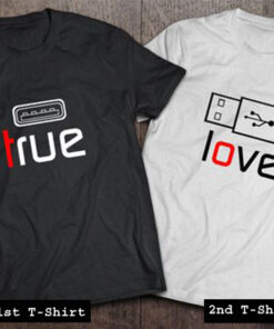 true love usb couple tshirt