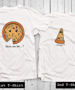where are you pizza tshirt couple