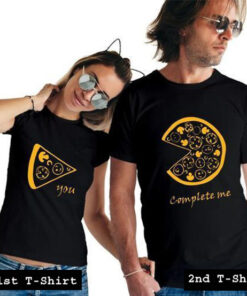 you complete pizza couple tshirt