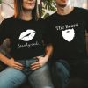 Beauty And The Beard Matching Couple T-Shirt thd