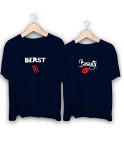 Beauty and Beast Couple T-Shirts thd