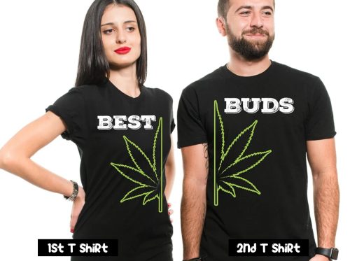 Best Buds Cannabis Marijuana Couple T Shirt