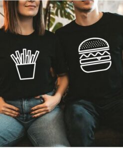 Burger And Fries Shirts Couple thd