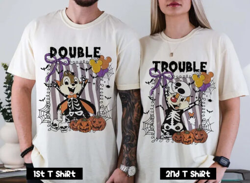 Chip & Dale Double Trouble Couple T Shirt