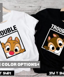 Chip and Dale Double Trouble Couple T Shirt