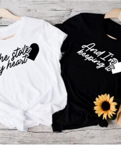 Couple Shirts with She Stole My Heart thd
