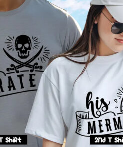 Cruise Family Her Pirate His Mermaid Couple T Shirt