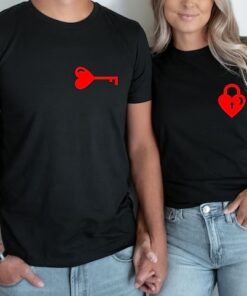 Heart Lock and Key Matching Couple Shirts CE