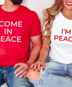 I Come In Peace Couples Shirt thd