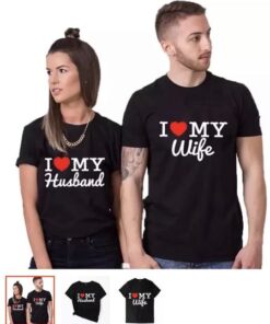 I LOVE MY HUSBAND WIFE - T-Shirt thd