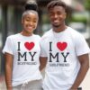 I Love My Girlfriend & Boyfriend Couples Shirt thd