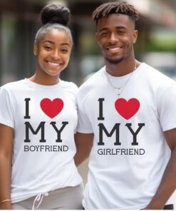 I Love My Girlfriend & Boyfriend Couples Shirt thd