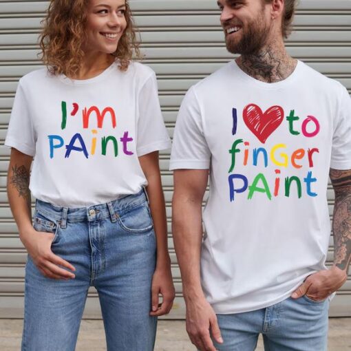 I Love To Finger Paint I'm Paint Adult Funny Couples thd