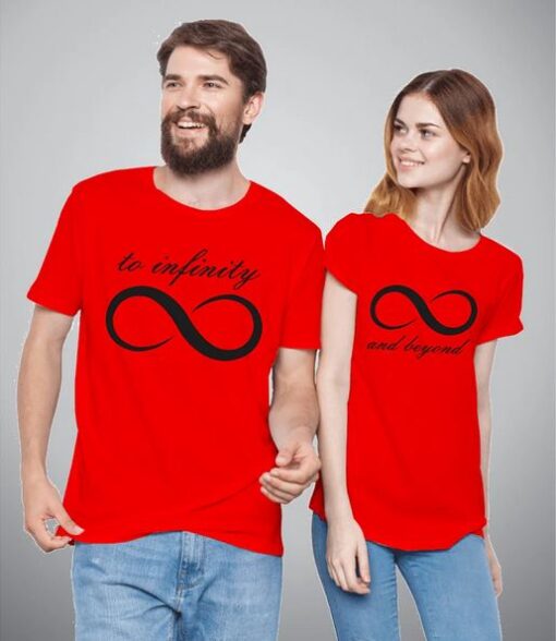 Infinity And Beyond Couple T-shirt thd