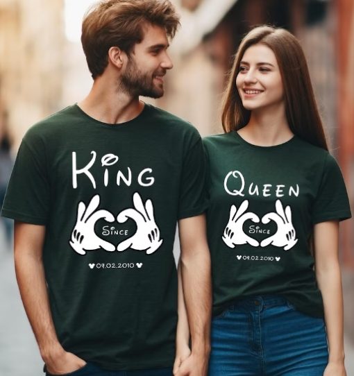 King and Queen Couple T-Shirts ce