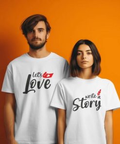 Love Story Unique Couple T-Shirts thd