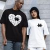 Matching Couple Puzzle Piece Heart Tee ce