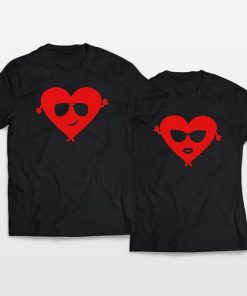 Matching couple heart tshirts thd