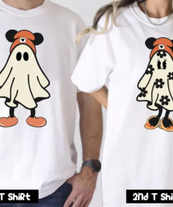 Mickey Minnie Ghost Halloween Couple T Shirt SV