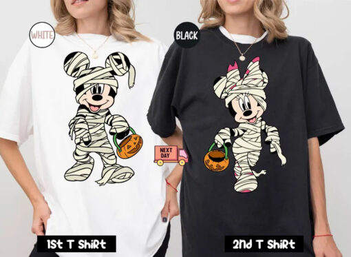 Mickey Minnie Mummy Couple T Shirt SV