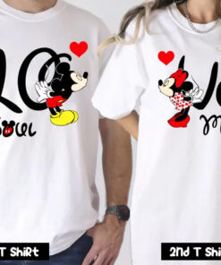 Mickey and Minnie Valentine Couple T-Shirt SV
